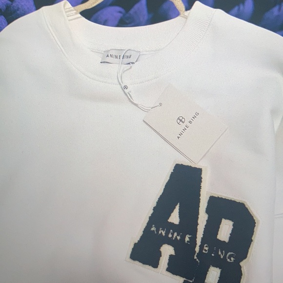 Anine Bing Tyler sweater size small color washed white - Picture 4 of 7